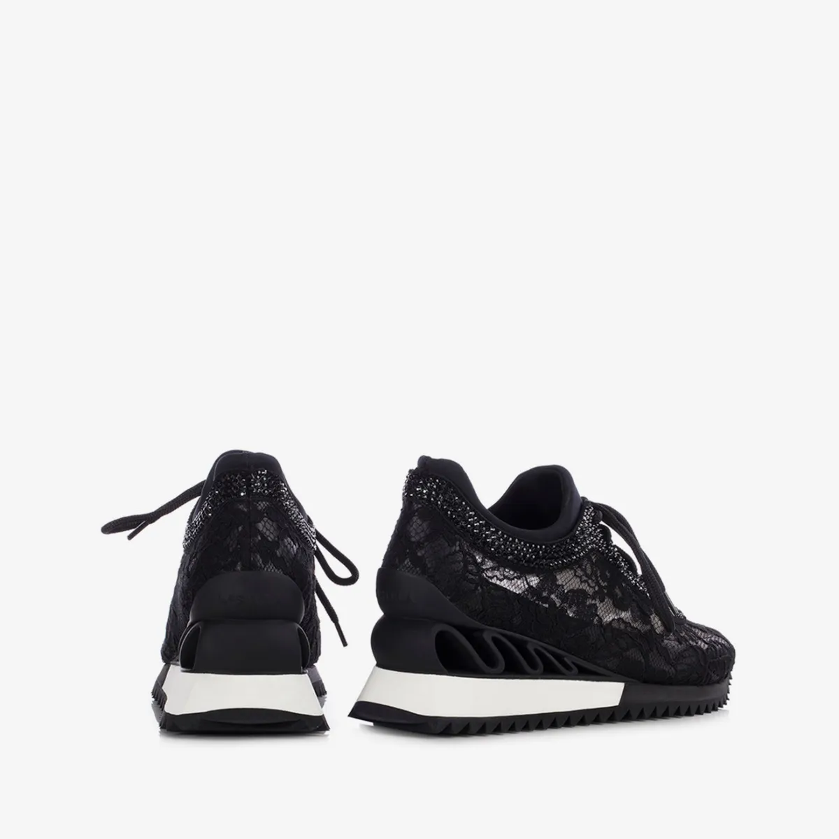 REIKO WAVE SNEAKER 60 mm Black lace sneaker