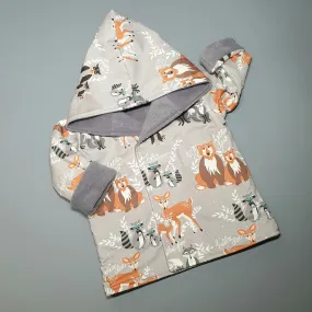 Reversible Toddler & Baby Jacket | Hello Bear & Grey