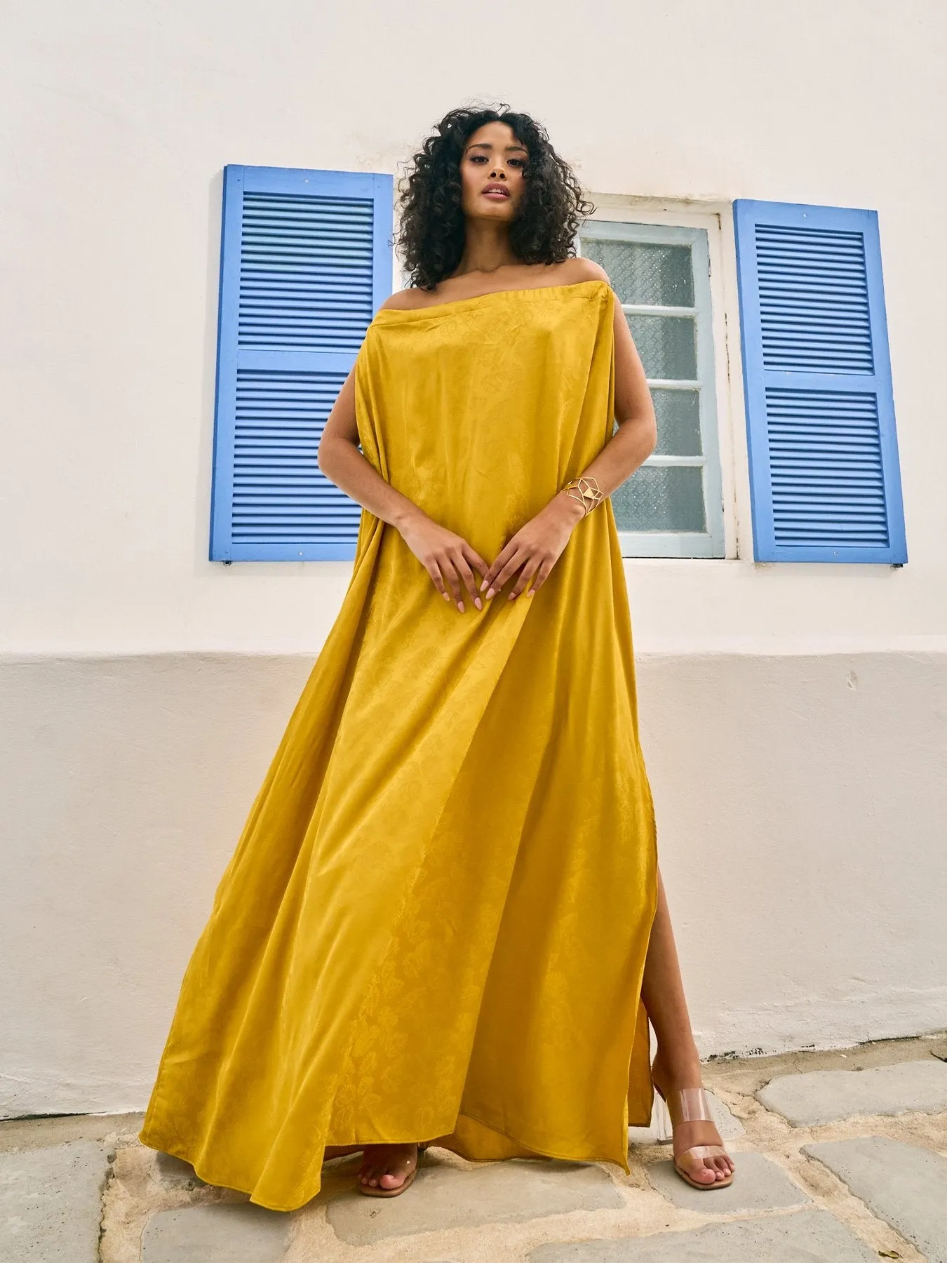 Rhea Dress - Zeen Mustard