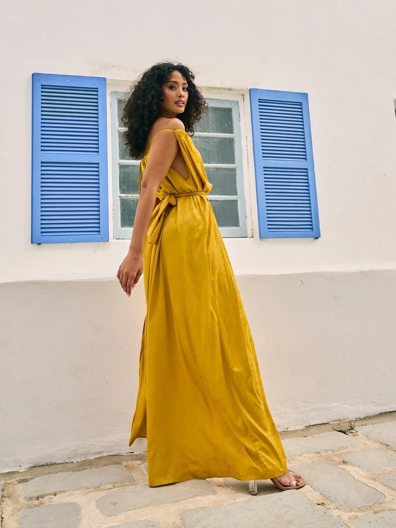 Rhea Dress - Zeen Mustard