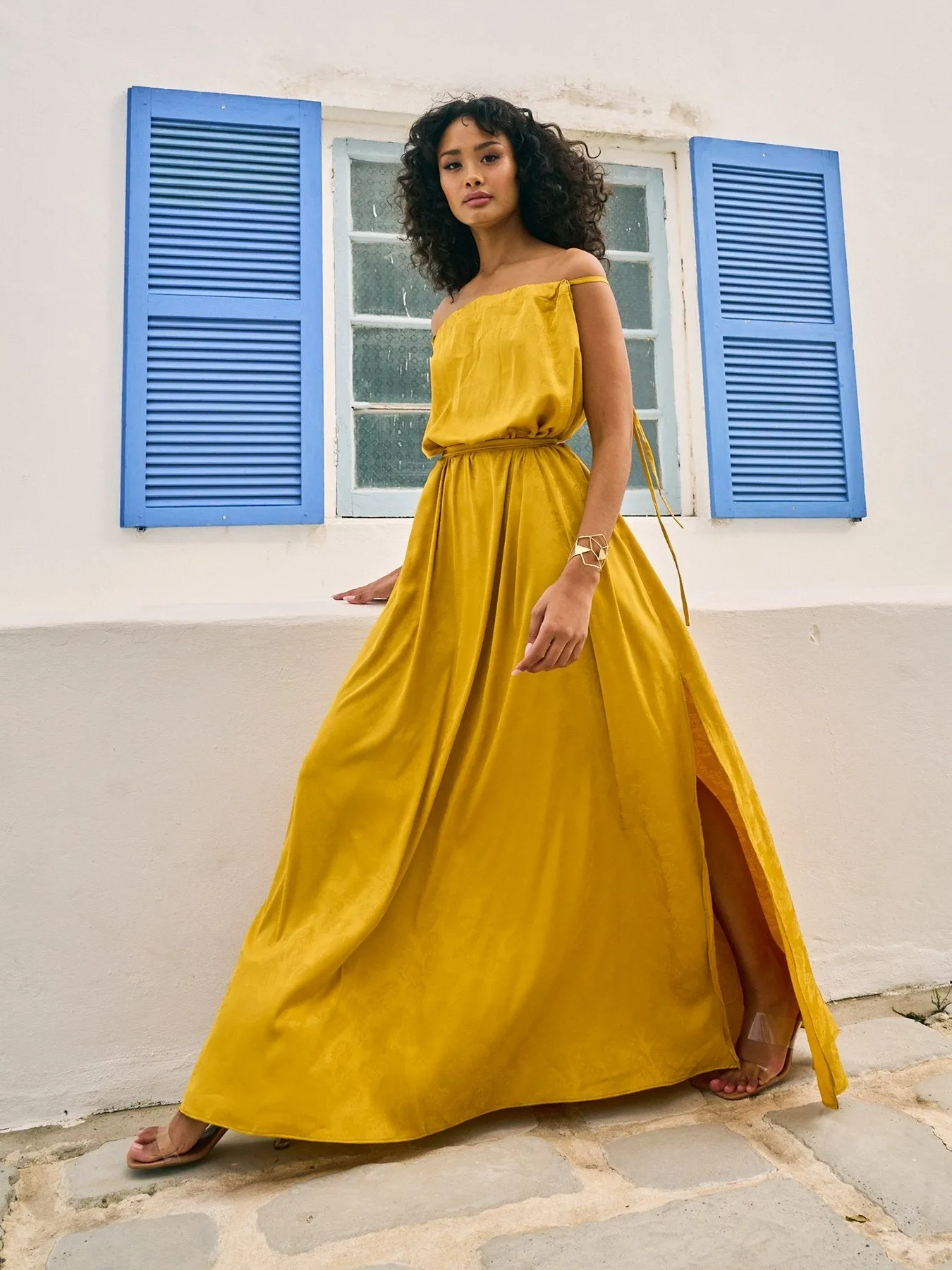 Rhea Dress - Zeen Mustard