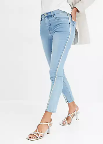 Rhinestone Trim Jeans by bonprix | Look Again