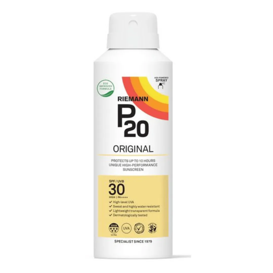 RIEMANN P20 Original Spray Continu SPF30 150 ml Protection Solaire Avancée, Protection Haute Performance