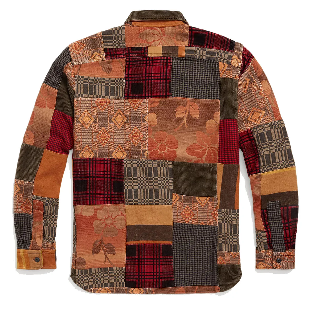 RRL by Ralph Lauren Matlock Patch Work Shirt Red Multi