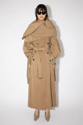 Shawl collar trench coat