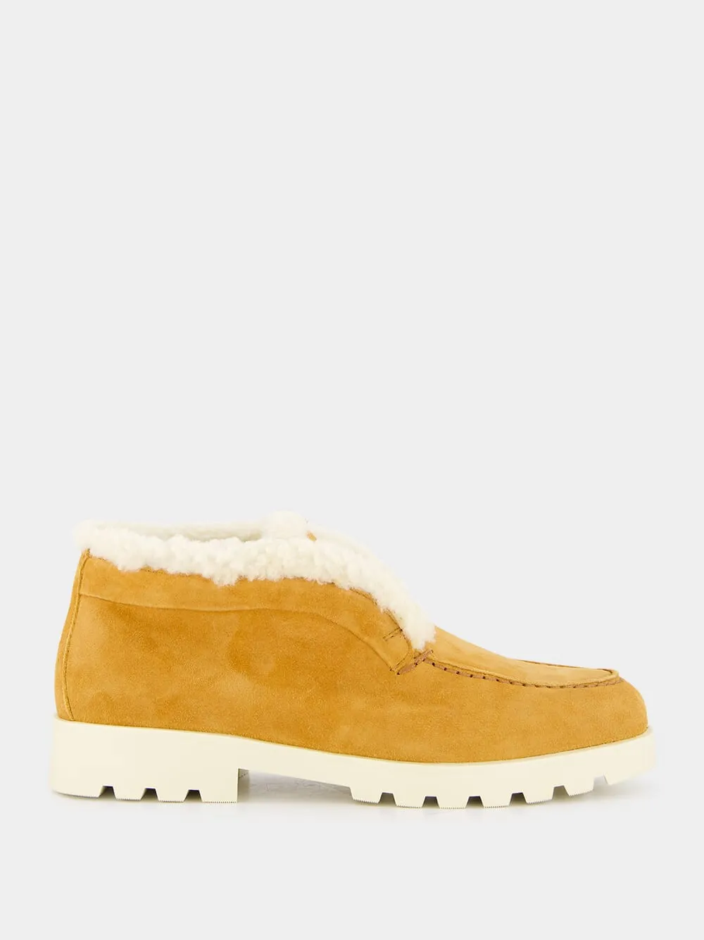 Shearling-Lined Suede Boots