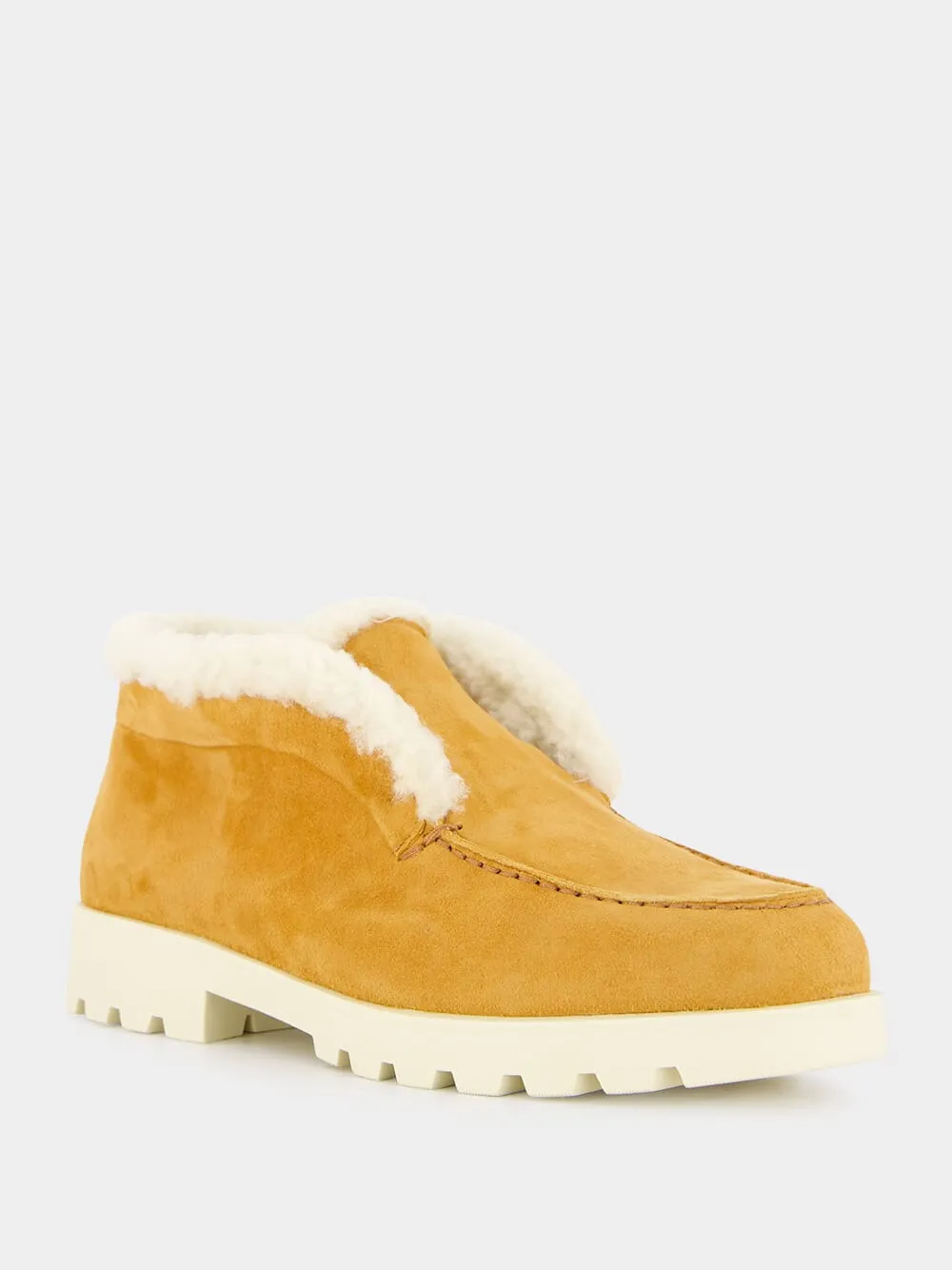 Shearling-Lined Suede Boots