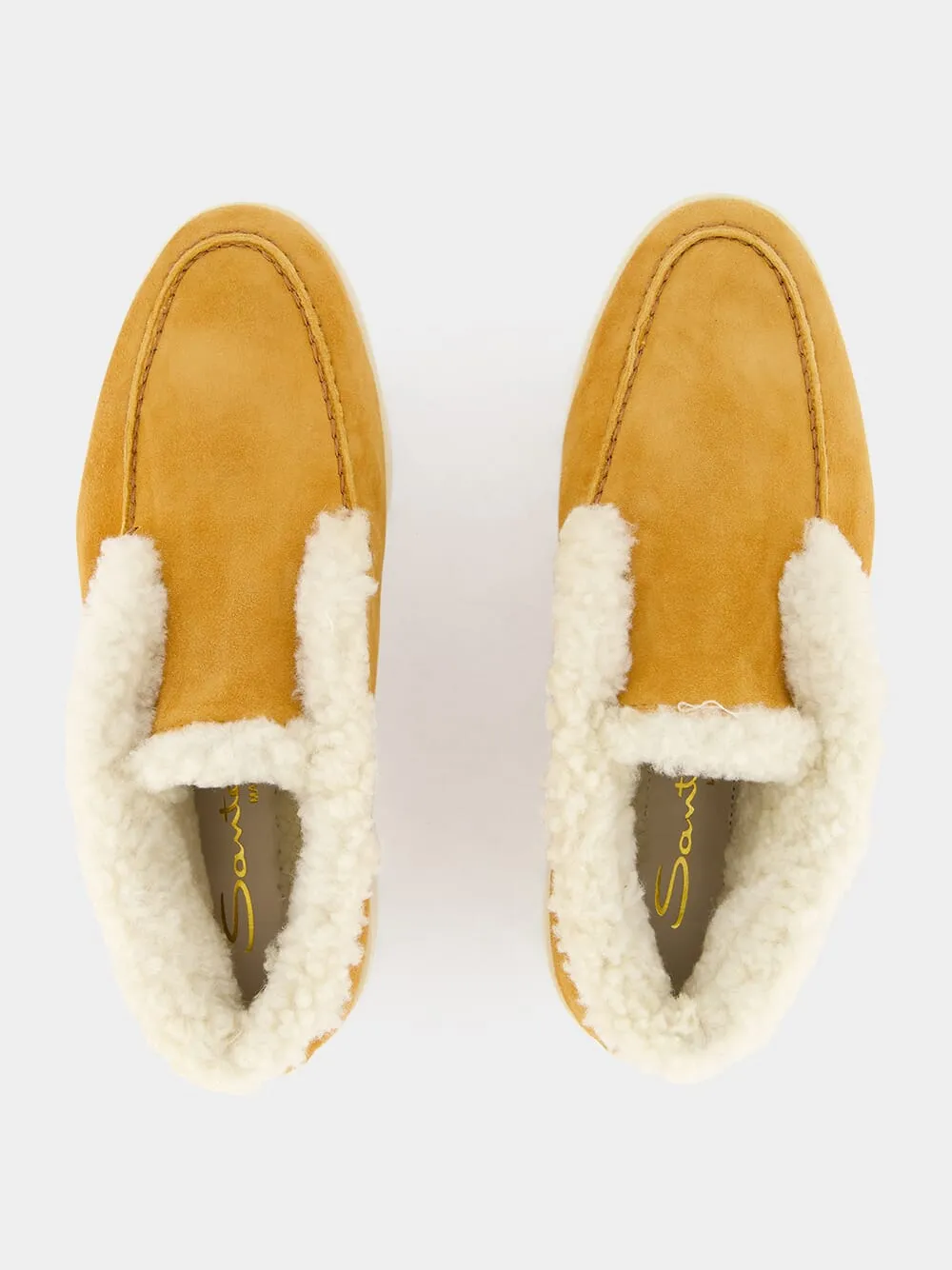 Shearling-Lined Suede Boots