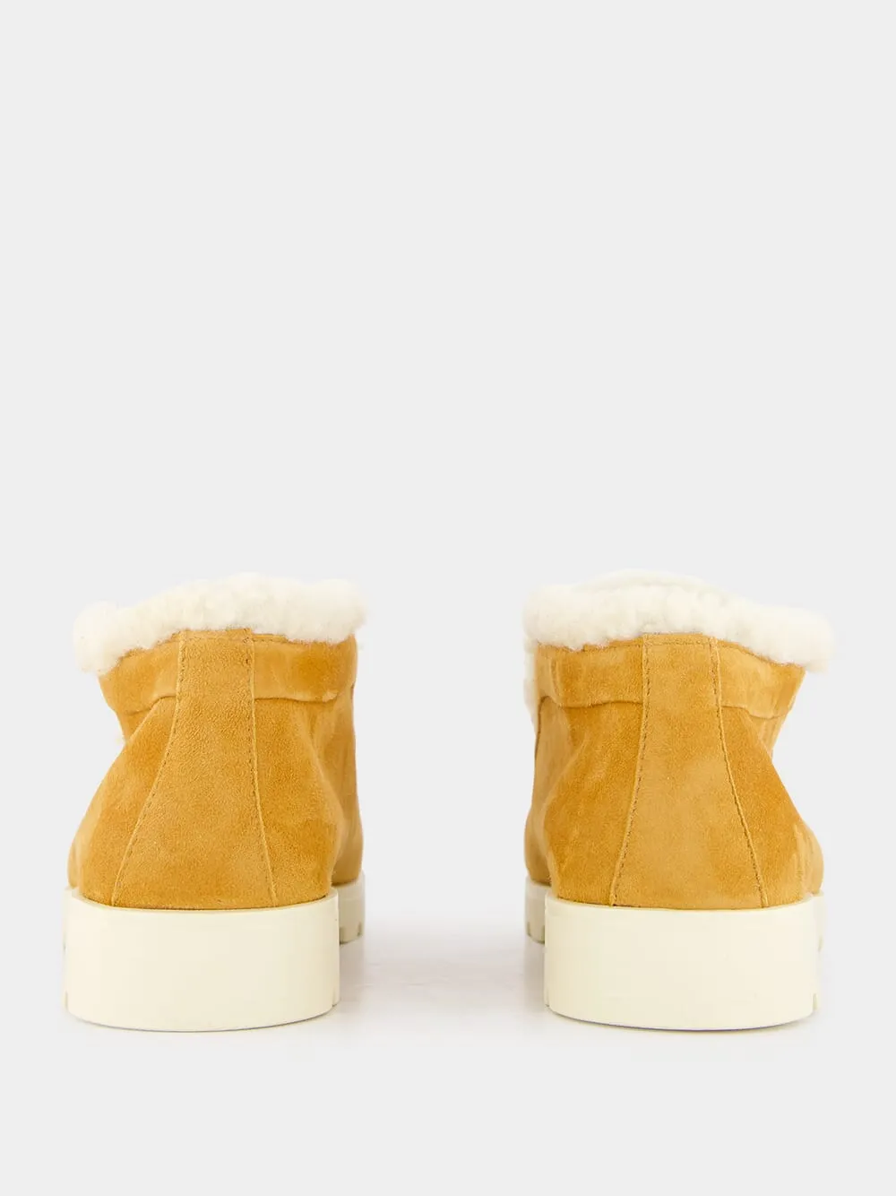 Shearling-Lined Suede Boots