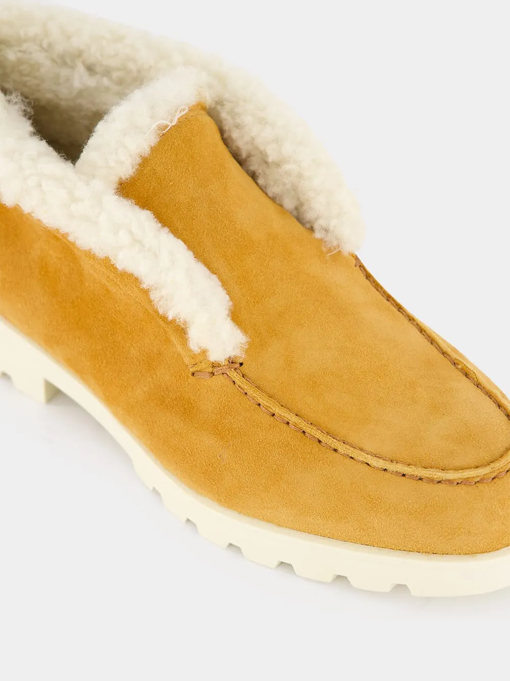 Shearling-Lined Suede Boots