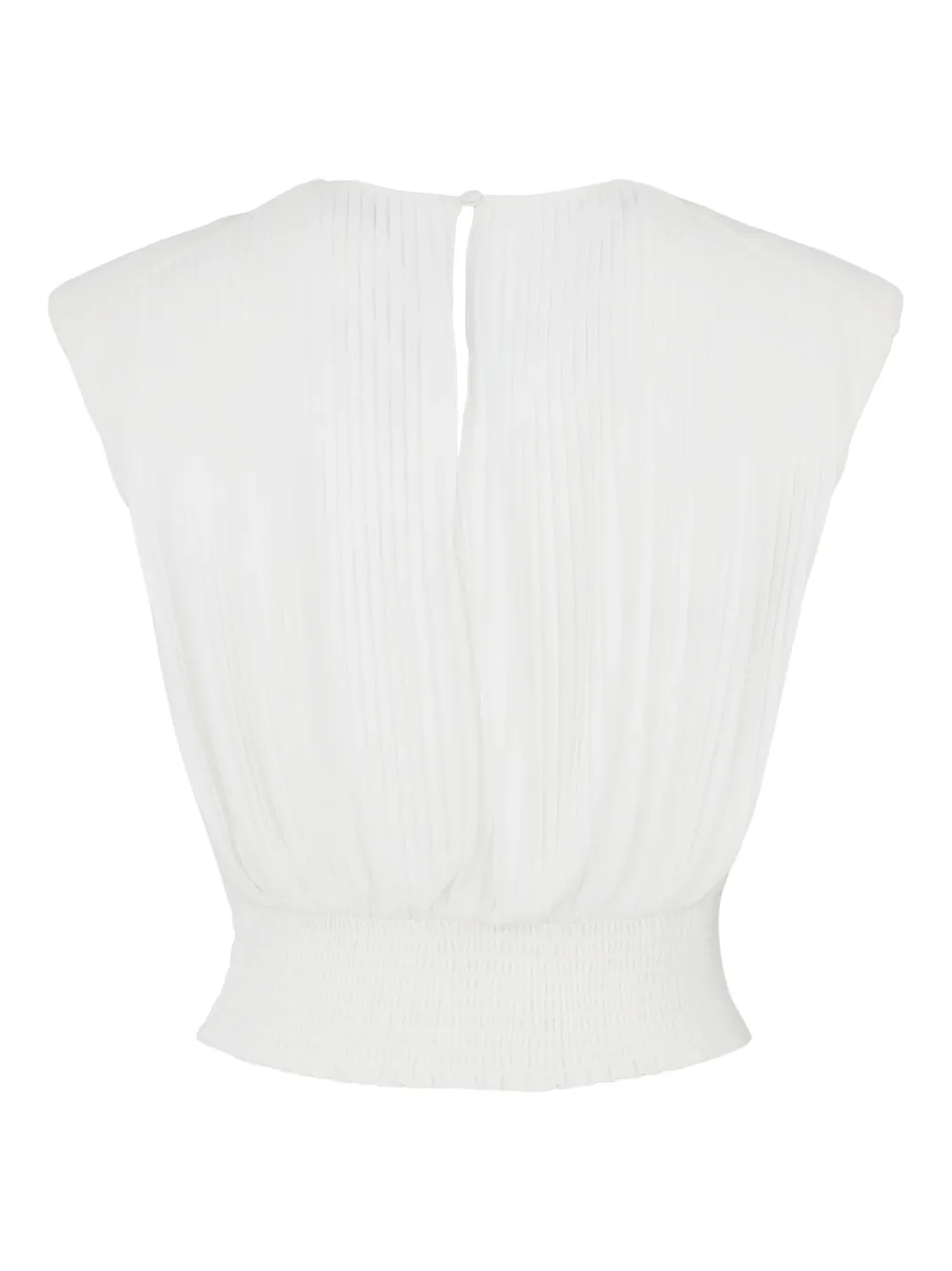 Simkhai Matilda Short Sleeve Cropped Top in Ivory