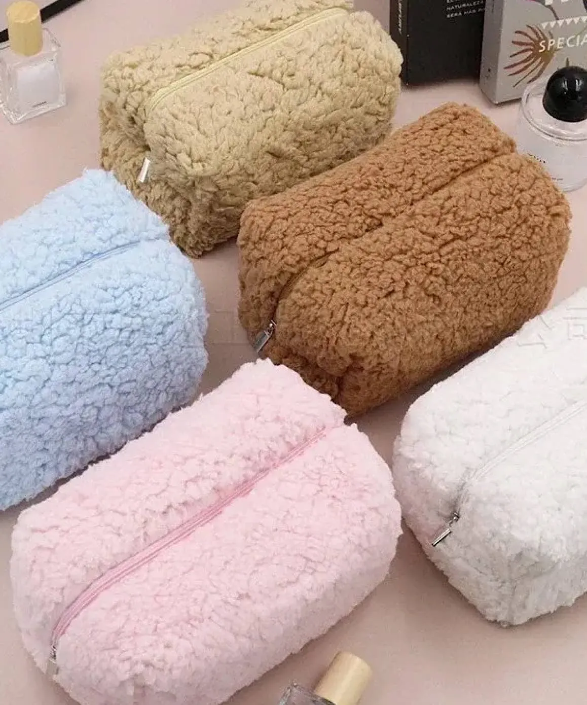 Small Plush Cosmetic Bag