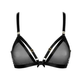 Soft Mesh Cabaret Bra Black