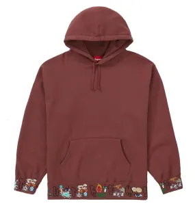 Supreme AOI Icons Hooded Sweatshirt Plum