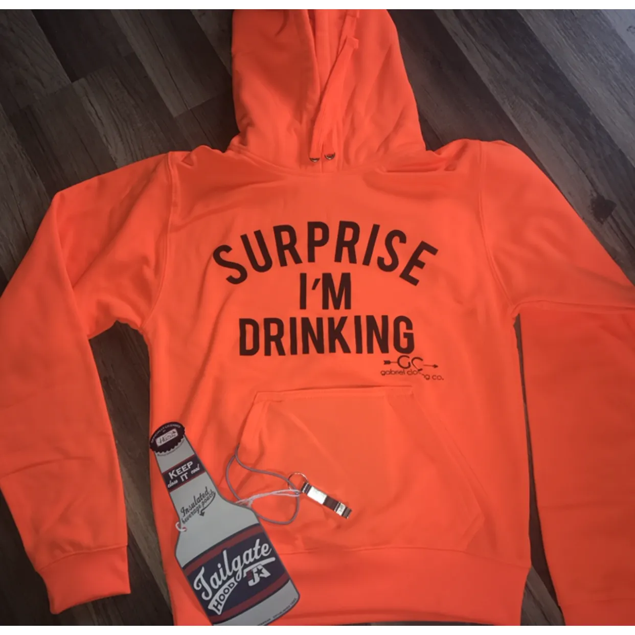 Surprise I'm Drinking ( with built in koozie & bottle opener) Hoodie