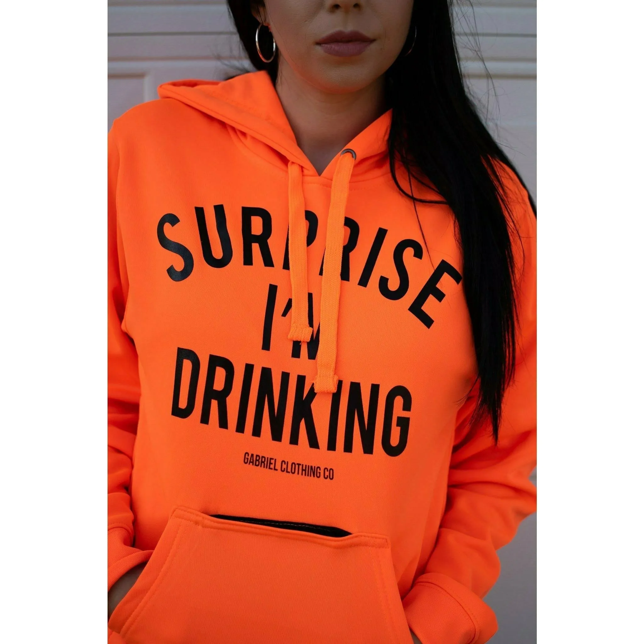 Surprise I'm Drinking ( with built in koozie & bottle opener) Hoodie