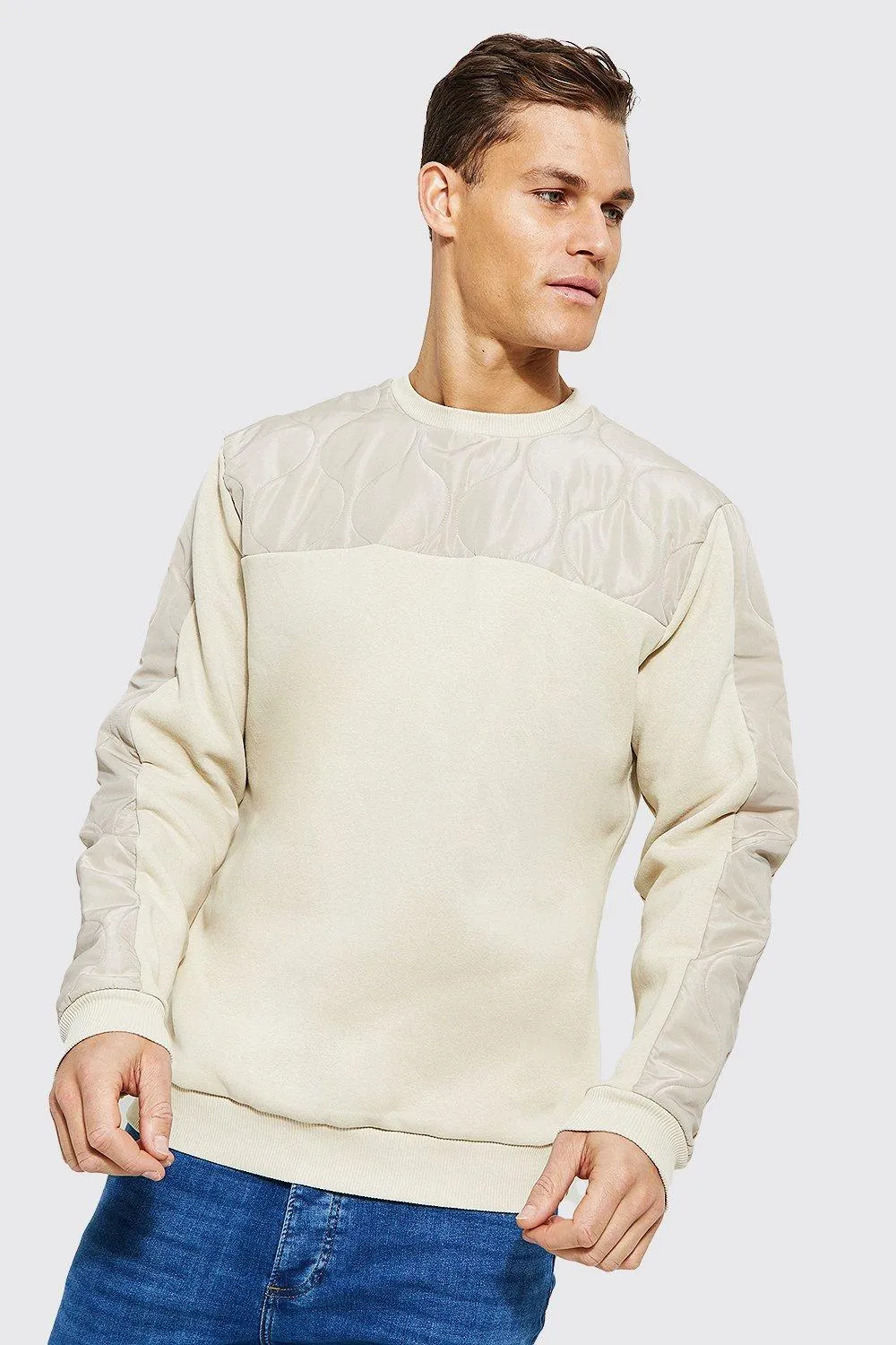 Tall Onion Quilted Panel Sweater