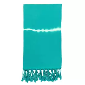 Teal Tie Dye Turkish Beach Towel