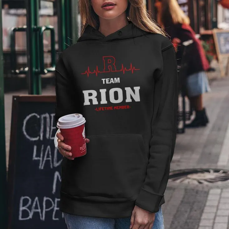 Team Rion Lifetime Member Rion Last Name Women Hoodie