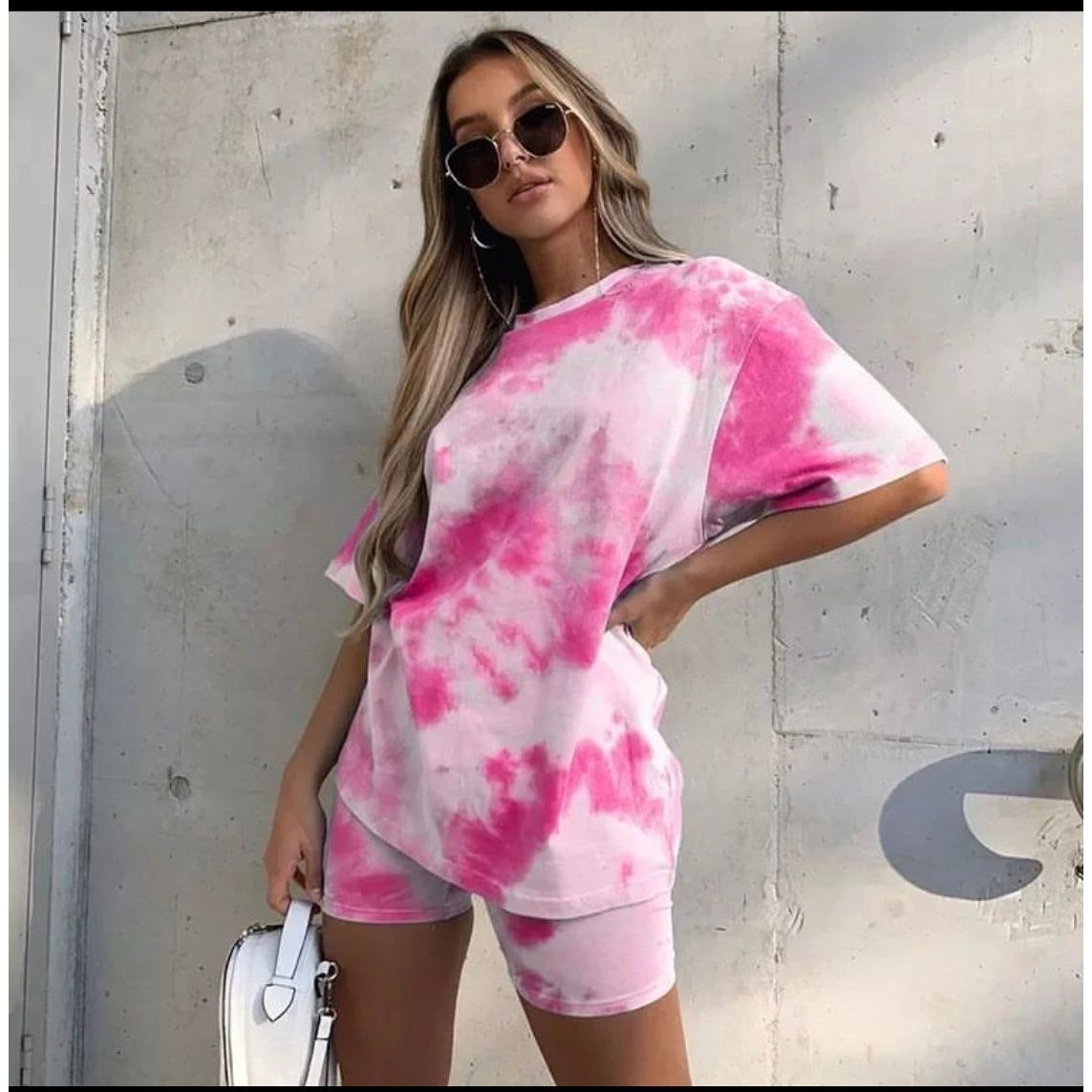 Tie dye biker set