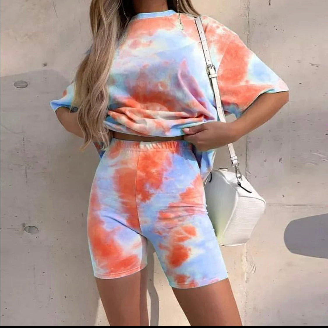 Tie dye biker set