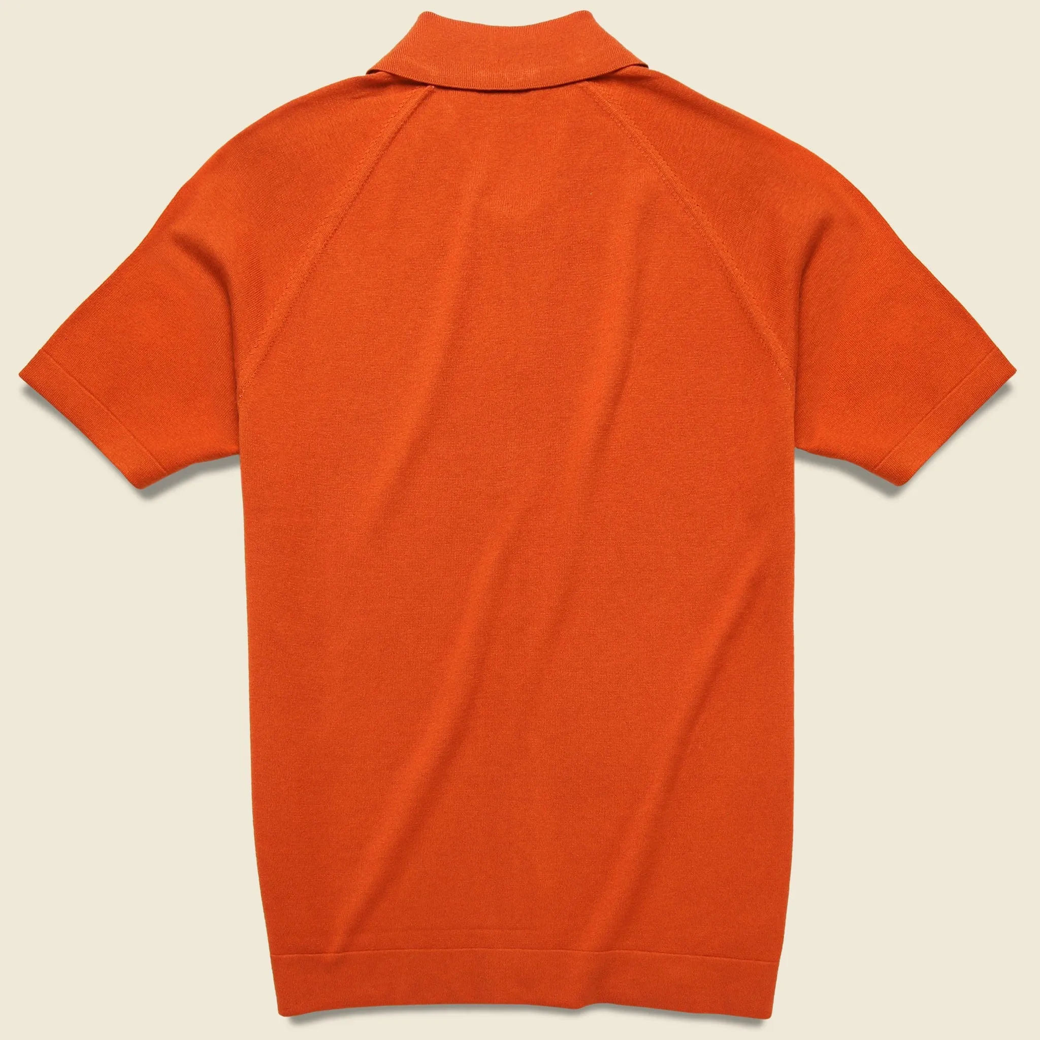 Trippy Button Down Sweater Polo - Orange