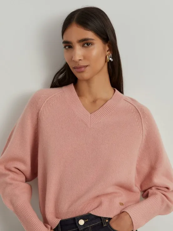 V-neck wool sweater