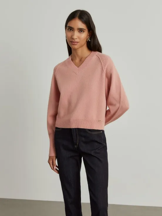 V-neck wool sweater