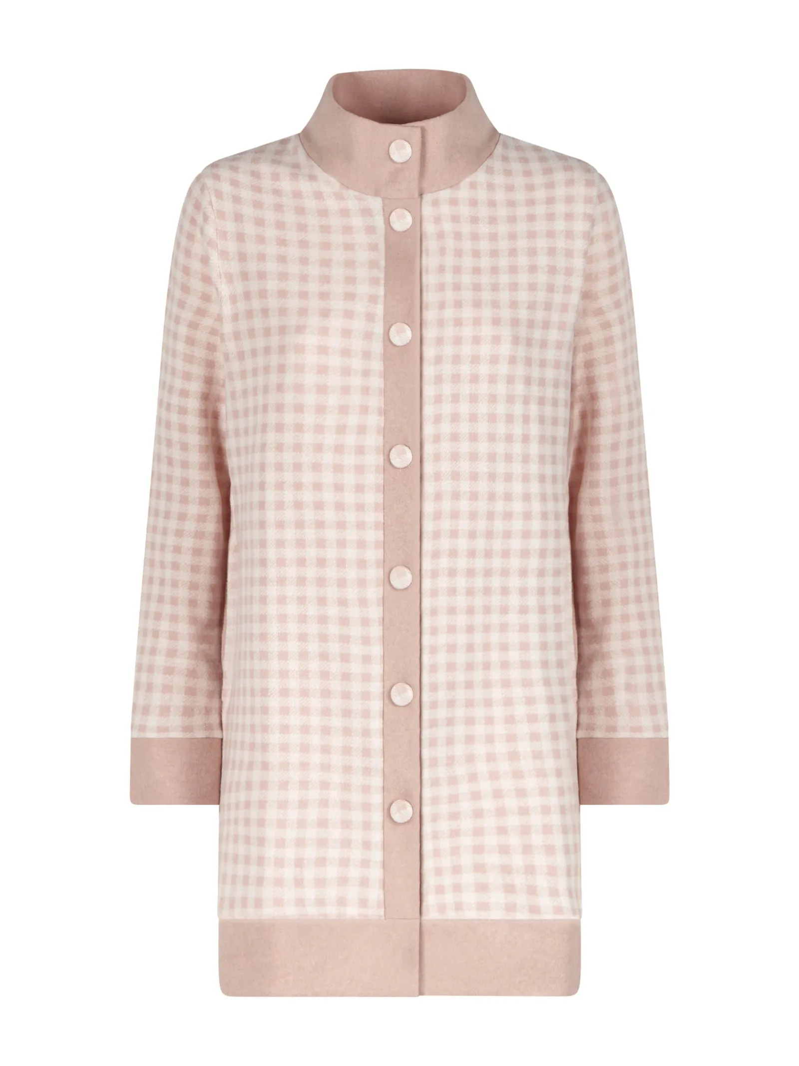 Vestaglia con bottoni in Cotton Eco Pile - Fant. Rose Quartz