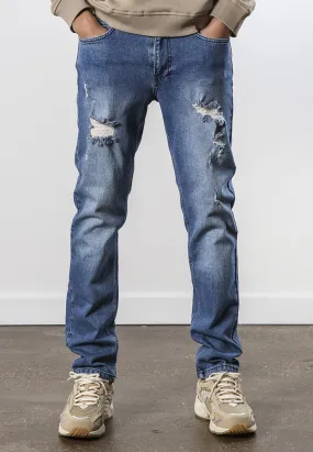 VICIOUS JEANS RIPPER BLUE