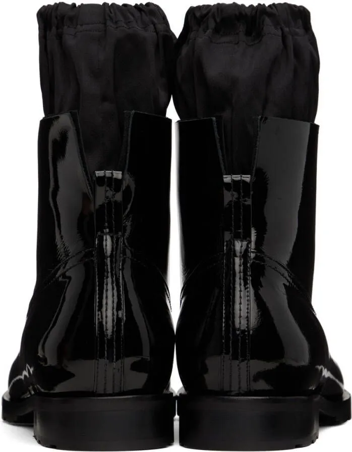 We11done Black Enamel Boots