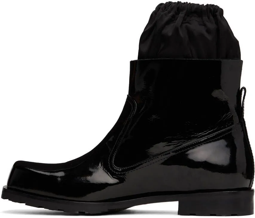 We11done Black Enamel Boots