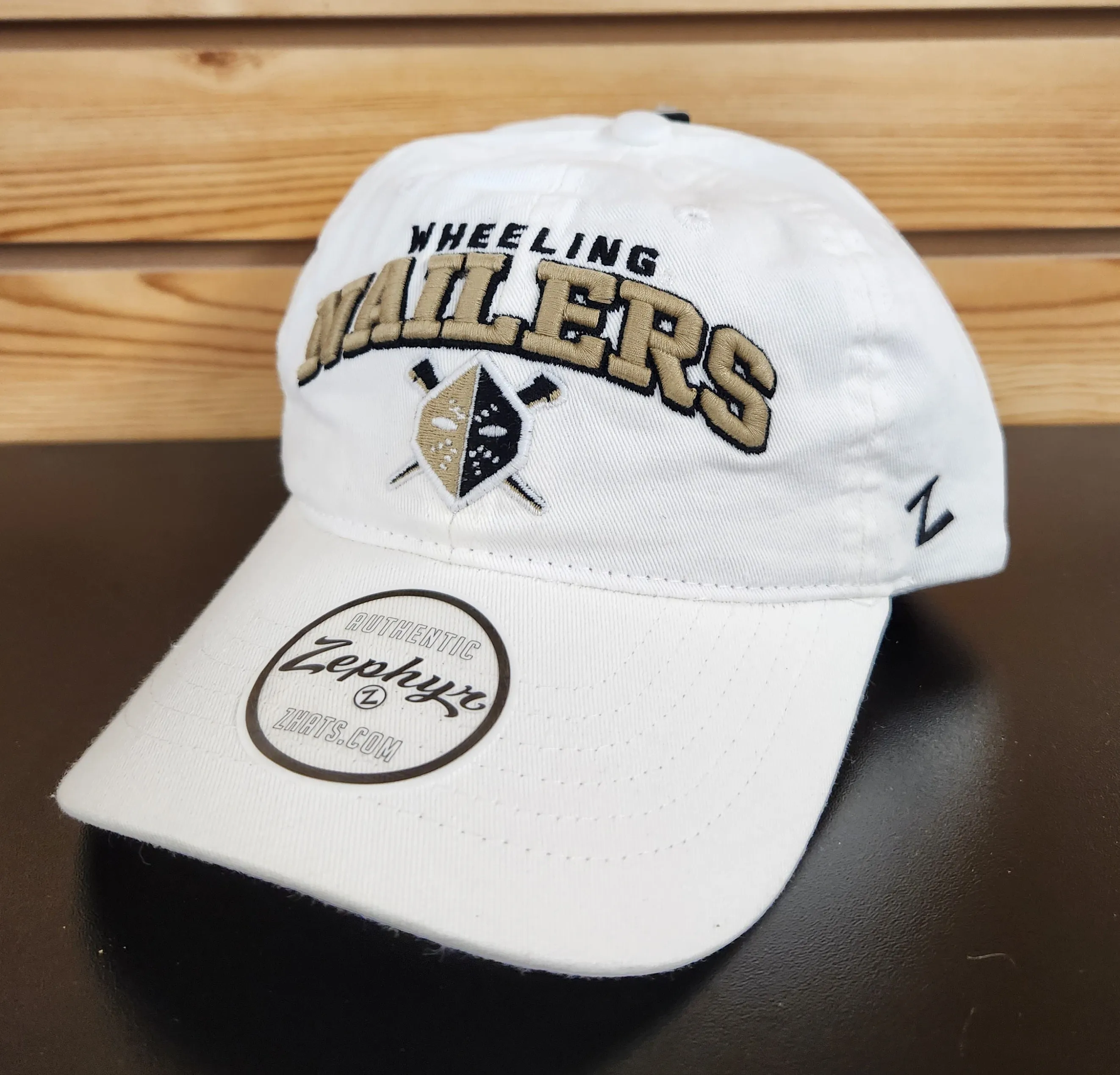 Wheeling Nailers Zephyr White Buckle Hat
