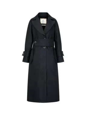 Women s Raglan Sleeve Belted Coat Black 270817