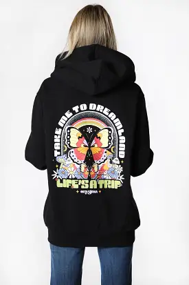 Womens Enygma Life's a Trip Graphic Zip-Up Hoodie