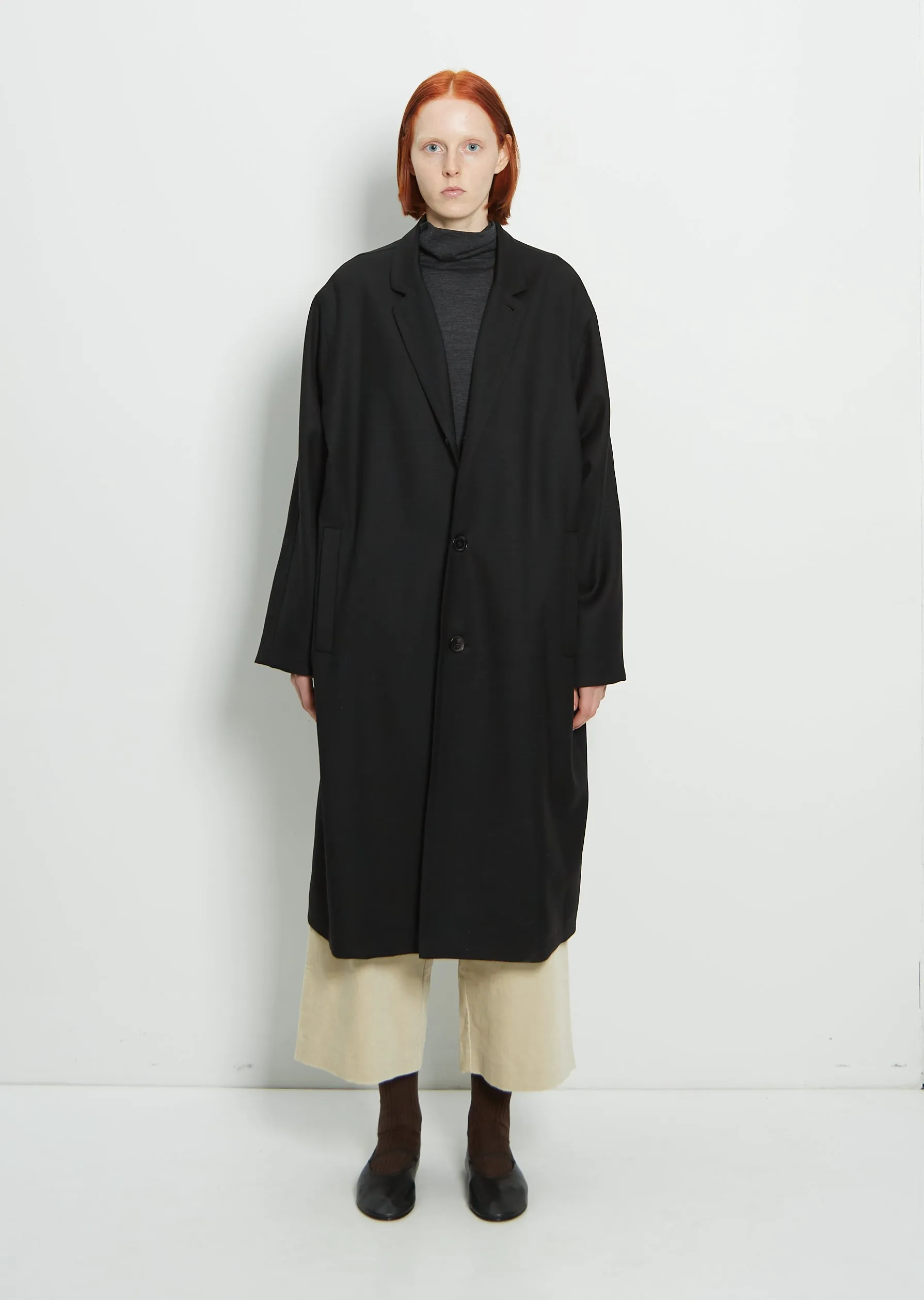 Wool Coat — Black