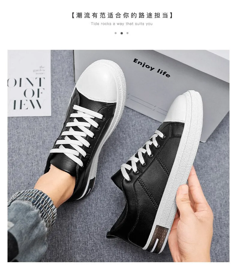 Xituodai  New Casual Shoes for Men Sneaker Shoes Fashion All-match Men Vulcanized Shoes High Quality PU Leather Walking Zapatos 