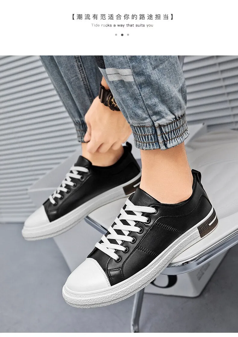 Xituodai  New Casual Shoes for Men Sneaker Shoes Fashion All-match Men Vulcanized Shoes High Quality PU Leather Walking Zapatos 