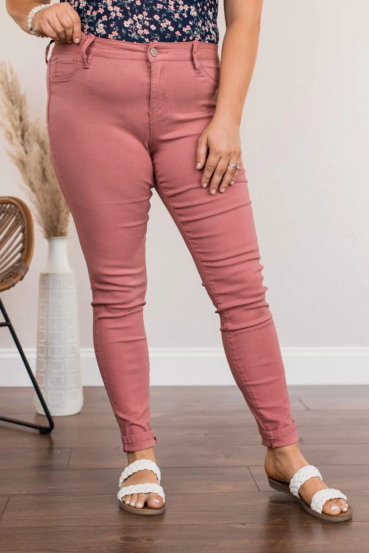 YMI Mid-Rise Jeggings- Rosaline Wash