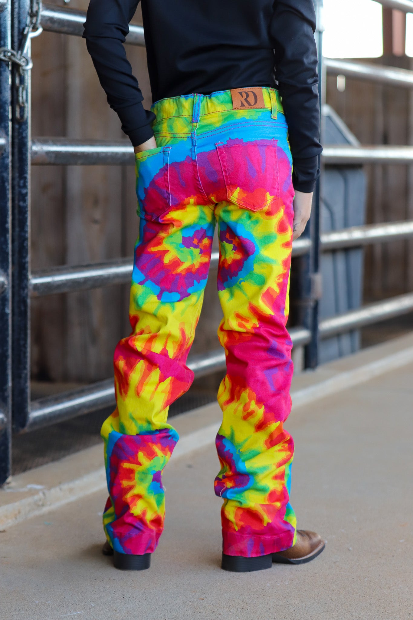 *YOUTH*TIE DYE SIGNATURE TROUSER DENIM