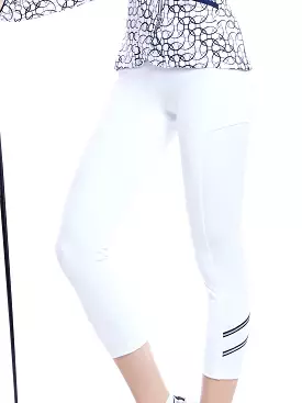 Zone Capri Legging - White/Midnight Silver